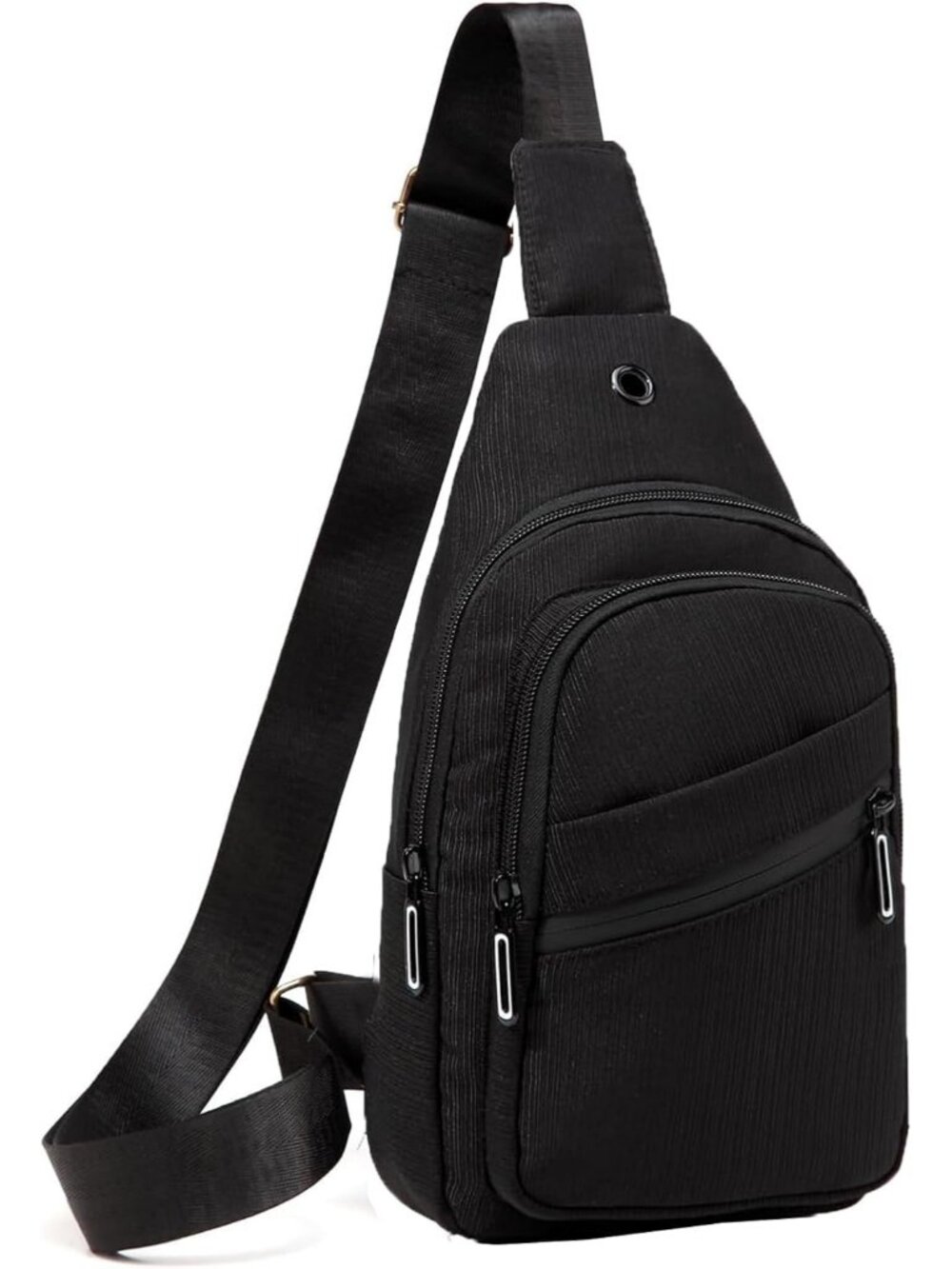 Womens White Black Small Sling Backpack Chest Bag For Travel Hikes Crossbody Bag
